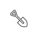 Mini shovel line icon