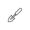 Mini shovel line icon