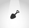 Mini Shovel icon, Shovel simple isolated icon