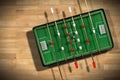 Mini Table Football Game with Soccer Ball Royalty Free Stock Photo