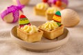 Mini tartlets with cheese cream