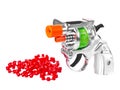 Mini toy gun with powder Royalty Free Stock Photo