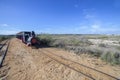 Mini-train at Barril Beach that transports visitors from the mai