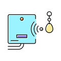 mini trinket with rfid chip color icon vector illustration