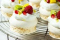 Mini Tropical Fruit Pavlova Meringue Desserts