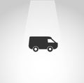 mini van icon, van simple isolated icon Royalty Free Stock Photo