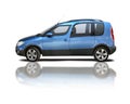 Skoda Roomster side view Royalty Free Stock Photo