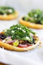 Mini Vegetarian Puff Pastry Pizzas Royalty Free Stock Photo