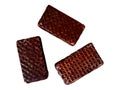 Mini Wafers Dark Chocolate Covered Isolated Royalty Free Stock Photo
