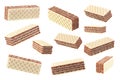 Mini wafers stick closeup set Royalty Free Stock Photo