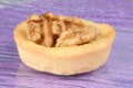 Mini walnut fruit tart