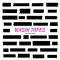 Mini washi tape strips, washy tape ordecorative adhesive strips Royalty Free Stock Photo