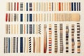 Mini Washi Tape Strips, Watercolors Washy Tape Icon Set, Retro Decorative Adhesive Strips Collection