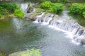 Mini waterfall in the city park. Beauty in nature Royalty Free Stock Photo