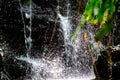 Mini waterfall at the garden for relaxation as a decoration in o Royalty Free Stock Photo