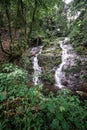 Mini waterfall of water stream from the forest