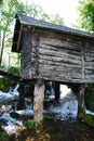 Mini Watermills on Pliva Lake Royalty Free Stock Photo
