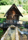 Mini Watermills on Pliva Lake Royalty Free Stock Photo