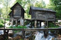 Mini Watermills on Pliva Lake Royalty Free Stock Photo