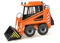 Mini wheel loader road construction machinery isolated on white Royalty Free Stock Photo