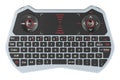 Mini Wireless Keyboard with Touchpad Mouse Wireless Multi-device Keyboard, front view. 3D rendering