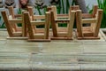 Mini wooden stool Royalty Free Stock Photo