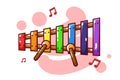 Mini xylophone vector illustration hand drawing vector