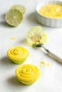 Mini yellow cupcakes