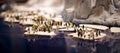 Miniatur Wunderland Hamburg in Germany, arctic penguins on an ice floe, museum with miniature model construction of the world Royalty Free Stock Photo