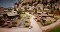Miniatur Wunderland Hamburg in Germany, small village at the alps, museum with miniature model construction of the world