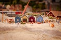 Miniatur Wunderland Hamburg in Germany, village with old house in sweden, scandinavia, museum with miniature model construction