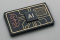 Miniature AI-Integrated Chip for Blood Testing â Macro Biotech Microchannel Diagnostics Royalty Free Stock Photo