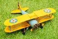 miniature airplane close up Royalty Free Stock Photo