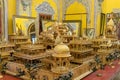 miniature of ancient holy golden city Ayodhya from flat angle