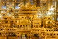 miniature of ancient holy golden city Ayodhya from flat angle