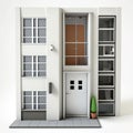 Miniature apartment building home small scale architecture mockup Generative AI Illustration