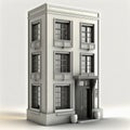 Miniature apartment building home small scale architecture mockup Generative AI Illustration