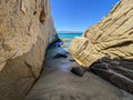 Miniature beach and bay on Naxos island