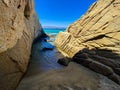 Miniature beach and bay on Naxos island