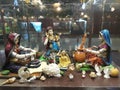 Miniature and beautiful traditional indian ladies idols