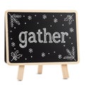 Miniature Black Chalkboard Sign with Winter Design Royalty Free Stock Photo