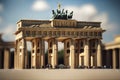 Miniature Brandenburg Gate in Germany. Perfect for Travel Brochures.