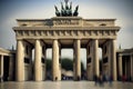 Miniature Brandenburg Gate in Germany. Perfect for Travel Brochures and Postcards.