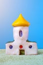 Miniature ceramic church Royalty Free Stock Photo