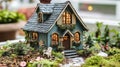 Miniature, charming, garden cottage Royalty Free Stock Photo