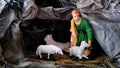 Miniature church lamb in indoensia Royalty Free Stock Photo