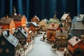 A miniature city with houses