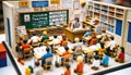 Miniature Classroom Diorama