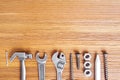 Miniature copies of essential hand tools and fasteners