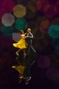 Miniature couple romantic dance